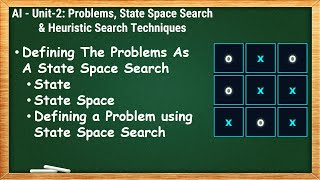 2.1 - Defining The Problems as a State Space Search - AI