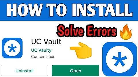 HOW TO INSTALL UC VAULT AND SOLVE ERRORS || UC VAULT NOT WORKING PROBLEM SOLVE