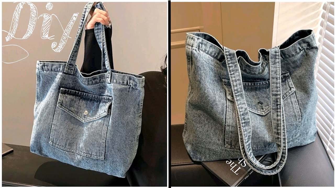 DIY | Bag From Old Jeans No Zipper | Upcycle Crafs | Ideas Denim | Simple Bag |