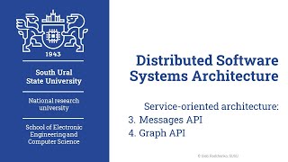 Messages API and Graph API, GraphQL (Distributed Software Systems Architecture. 29.04.2020)