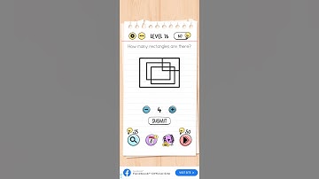 Brain test level 76 how many rectangle are there ? #puzzle #braintest #virlshort