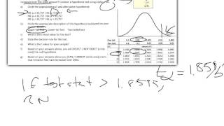 Hypothesis Test, One Population, Sigma Unknown
