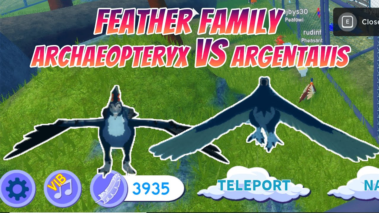 ARCHAEOPTERYX VS ARGENTAVIS  FEATHER  FAMILY  ROBLOX  YouTube