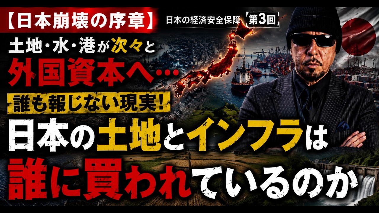 【日本崩壊の序章】土地・水・港が次々と外国資本へ…誰も報じない現実!日本の経済安全保障 第3回 日本の土地とインフラは誰に買われているのか【龍之介channel】