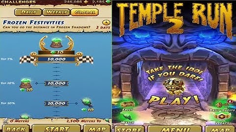 ( Frozen Festivities ) - Temple Run 2 New Global Challenge Franken Guy New Hat Android Gameplay