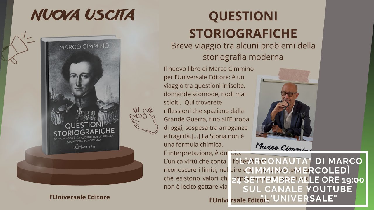Презентация новой книги Марко Чиммино: «Questioni Storigrafiche» (Исторические вопросы).