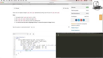 小Q刷Leetcode第31期 415