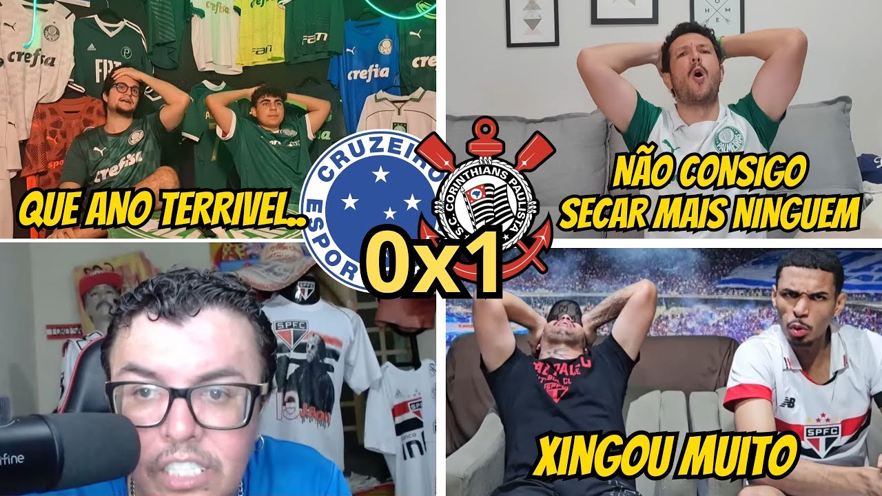 REAÇOES DOS RIVAIS COM A VITORIA DO CORINGAO - CRUZEIRO 0x1 CORINTHIANS ...
