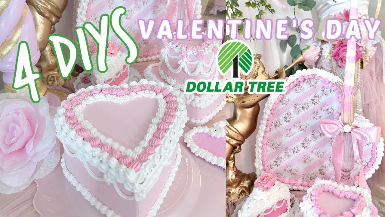 💖🍰НОВИНКА!! 4 поделки своими руками из Dollar Tree ко Дню святого Валентина 💖 🍰 Романтический дом...