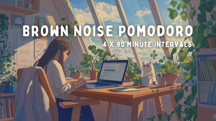 7 Hour Pomodoro | 90 Minute Intervals | Brown Noise for ADHD Focus 🌻📚