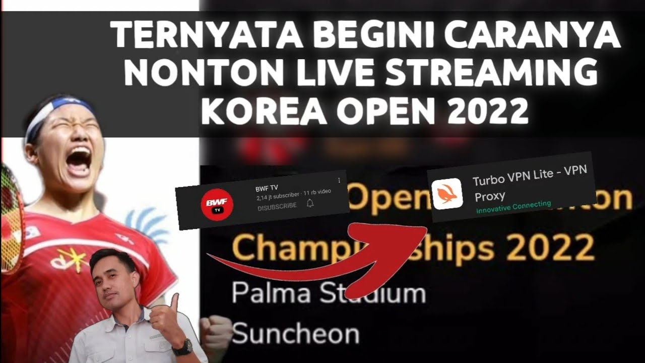 Cara nonton Live Streaming Korea open 2022 YouTube
