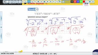 TYT Hazırlık Matematik  - Köklü Sayılar 1 📣