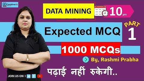 Data Mining | Expected MCQ with Concept | Artificial Intelligence | Rashmi Prabha