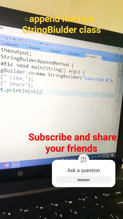 append method of StringBuilder in Java || java Imp Concept||# ...