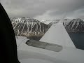 Visual Approach &amp; Landing Ísafjörður Airport, Vestfirðir, Iceland, RWY08, Diamond Twinstar DA42