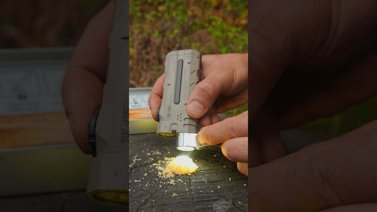 Survival Skills: Start a Fire with a Flashlight & Fatwood #survival #outdoors #lifehacks #camping