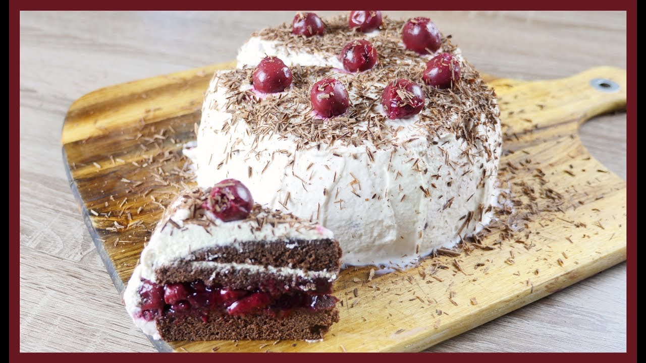 Black forest cake (Schwarzwälder Kirschtorte) German recipe #26 德國黑森林蛋糕