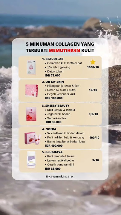 5 Minuman Colagen Yang Terbukti Memutihkan Kulit ‼️