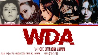 Aespa Wda (Whole Different Animal) (Colour Coded Eng_Rom_Han