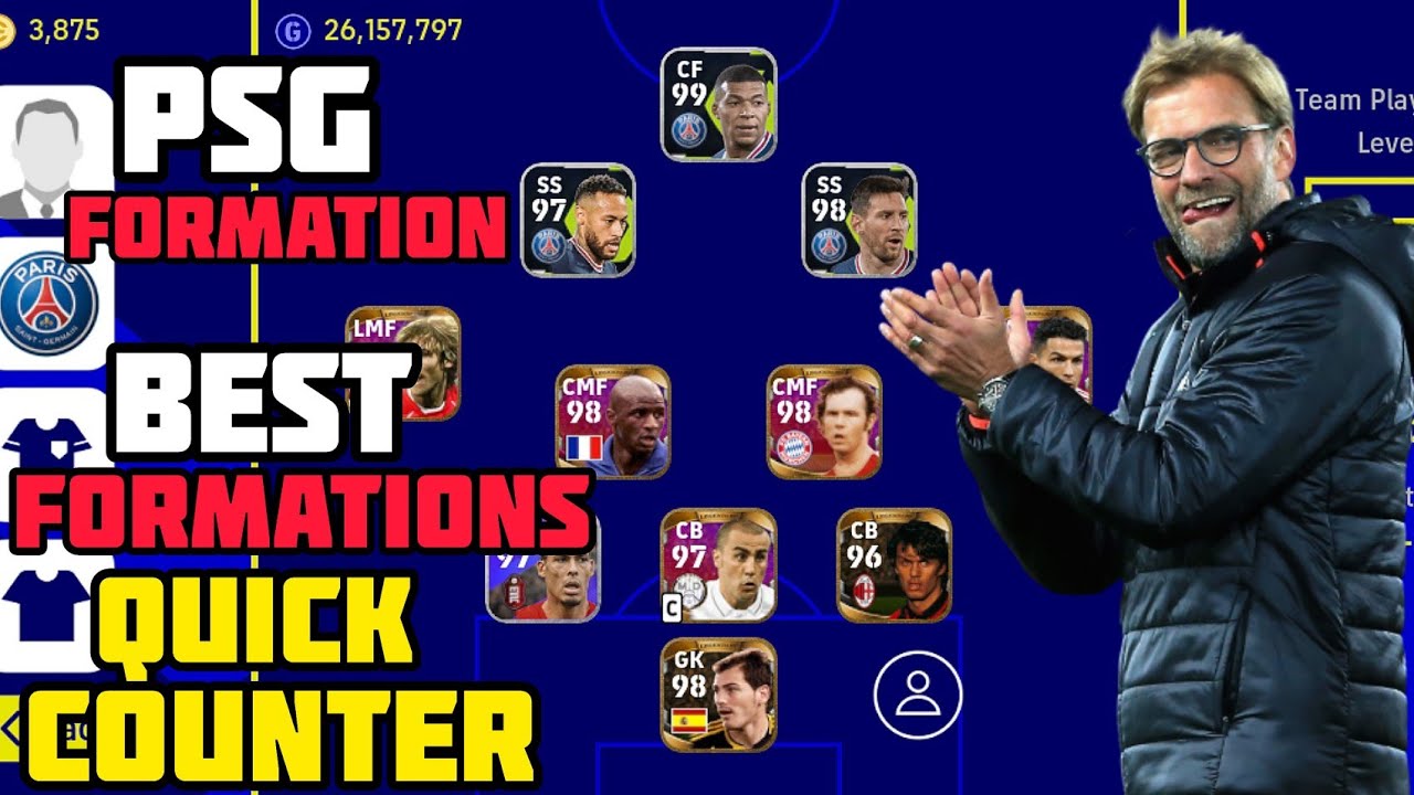 PSG Formation eFootball 2023 Best Formations for Quick Counter PES