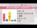 暑い日に飲みたくなるのは？【みんなに聞いてみた】