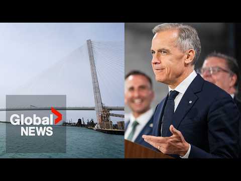 “I would distinguish the two”: Carney says Gordie Howe Bridge delay not connected to trade talks