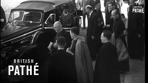 Cardinal Spellman Visits Pope (1949)