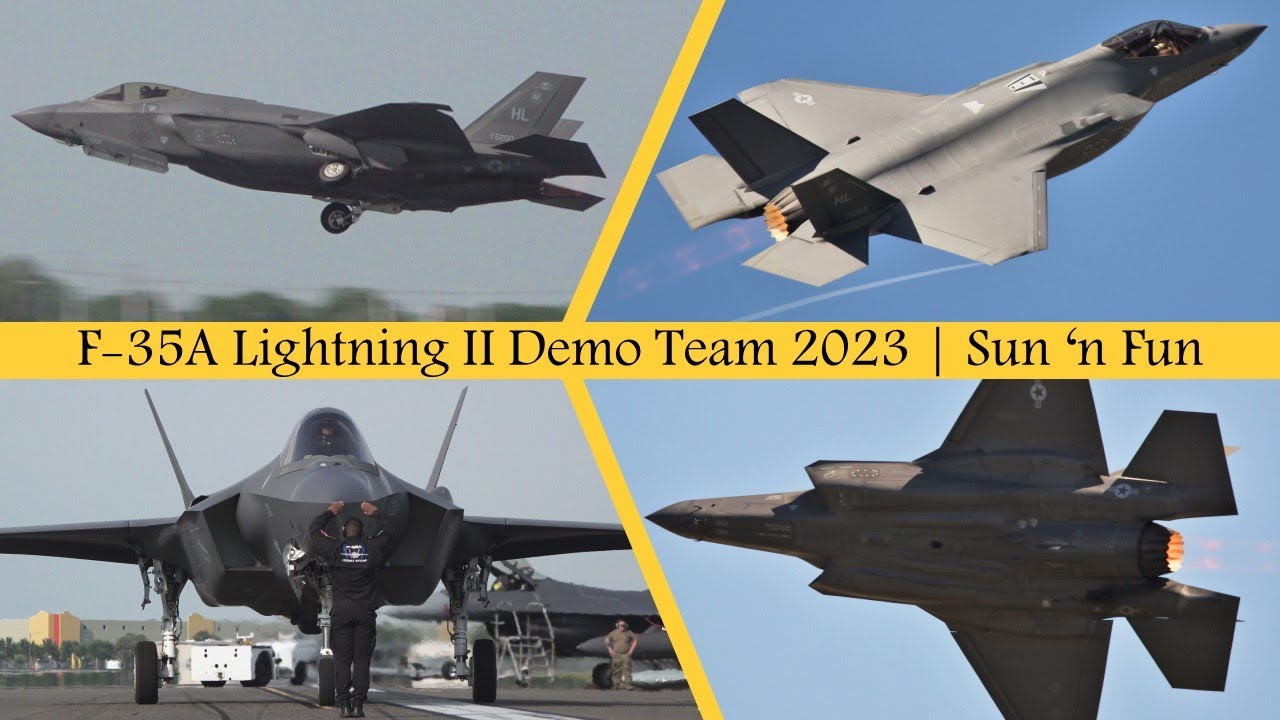 [4K] F-35A Lightning II Demo 2023 | Sun ‘n Fun Aerospace Expo - YouTube
