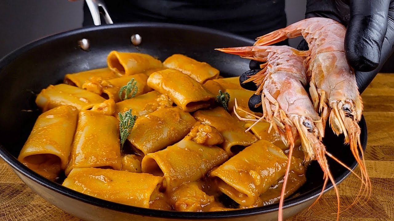 Вкусная сливочная паста с 2-мя креветками! Рецепт макарон в четырех горшочках! Необычный ужин.