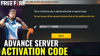 Free Fire Advance Server Activation Code Enter Activation Key Youtube