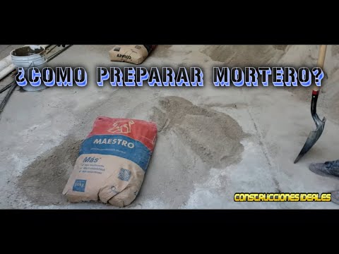 Video: Cómo preparar correctamente un mortero de cimentación
