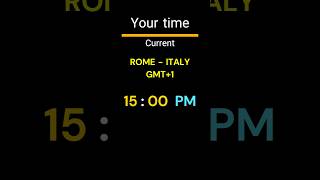 GMT+1｜15:00 PM｜ROME