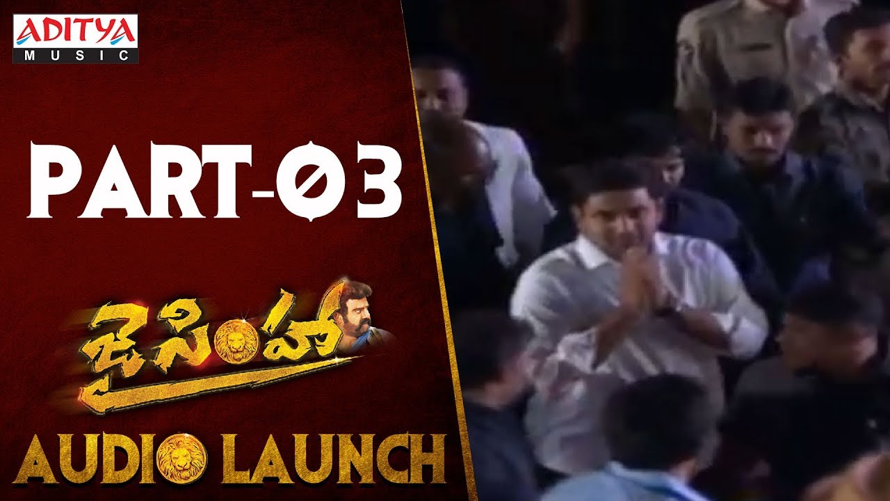 Jai Simha Audio Launch Part 03 || Balakrishna || KS Ravi Kumar || Nayanthara