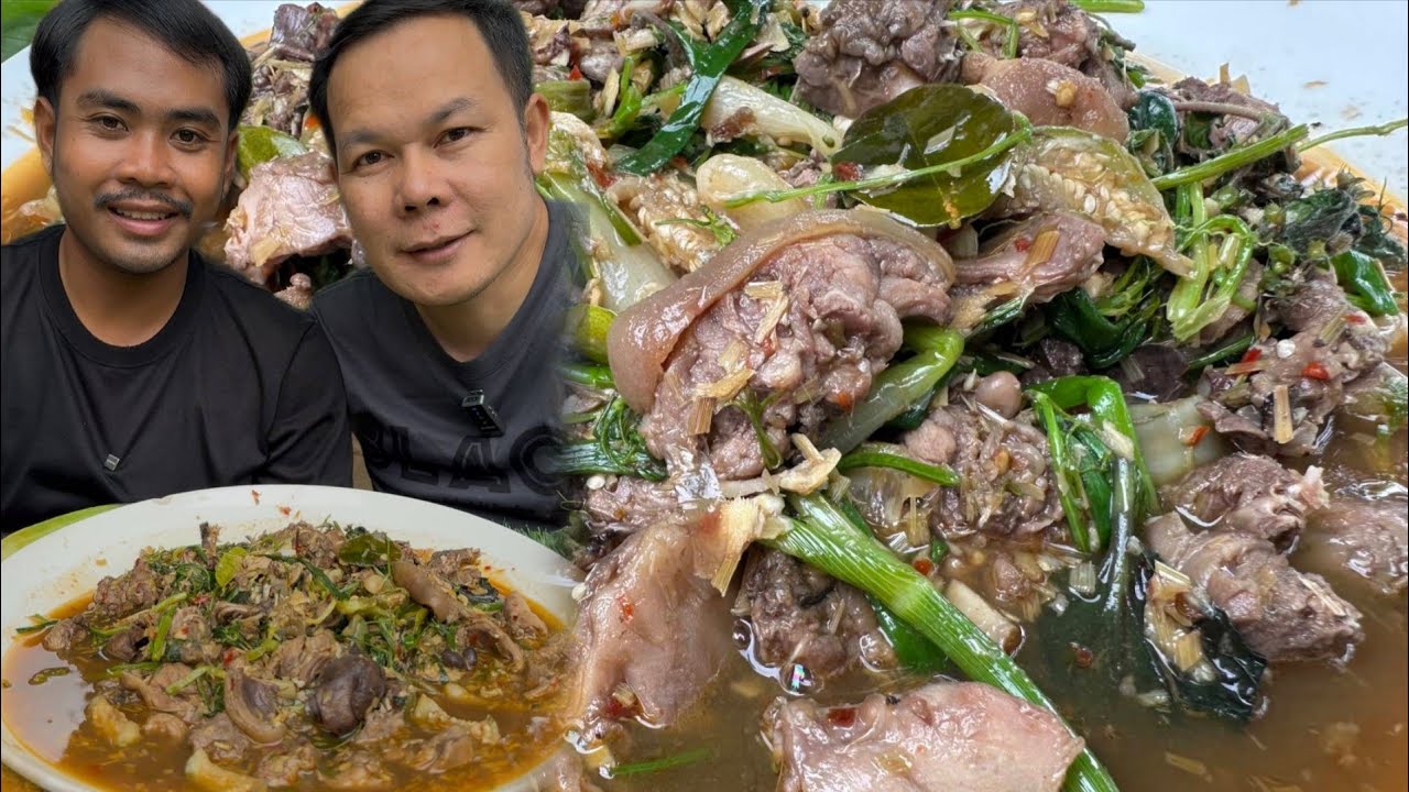 ครั้งแรกของปียามเกี่ยวข้าวคั่วใส่ผักใส่ขมอ่ำหล่ำสูตรแซ่บๆ