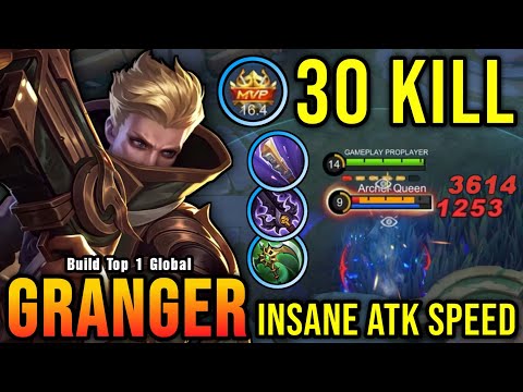 30 Kills!! Granger Insane Attack Speed Build - Build Top 1 Global Granger ~ MLBB