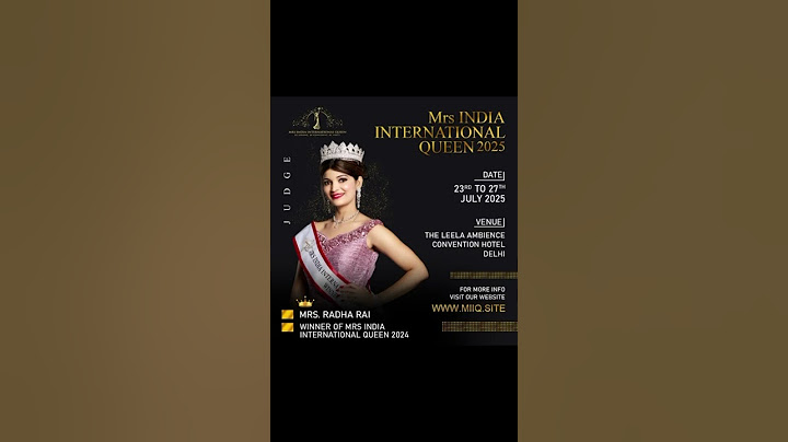 I’m honoured to be invited as the judge of mrs India International queen#YouTube #ShivliAndRadha