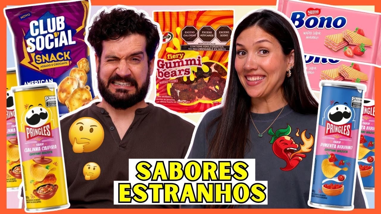 PROVANDO GULOSEIMAS ESTRANHAS l BALA SALGADA, PRINGLES GALINHA CAIPIRA, WAFFER BONO