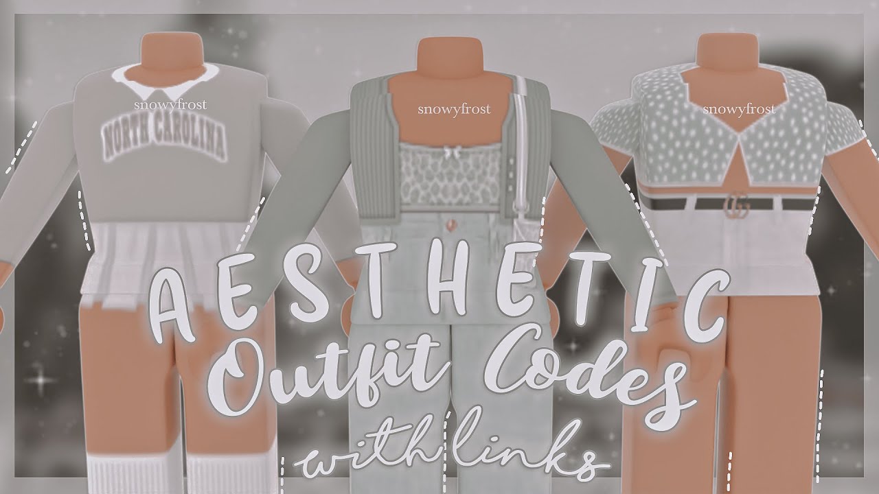 Aesthetic outfit codes + links pt.1 | Snowy Frost - YouTube