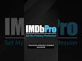 #IMDbPro Tutorials | How to Set Your Primary Profession #Shorts #IMDb