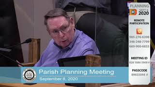 St. Tammany Parish Planning Meeting 09/08/2020