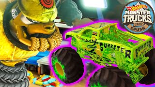 Crushzilla Battles the Monster Trucks!    Monster Truck Videos for Kids | Hot Wheels