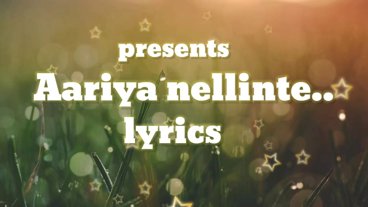 Aariya nellinte Malayalam song lyrics Malayalam naadan pattu Malayalam song lyrics