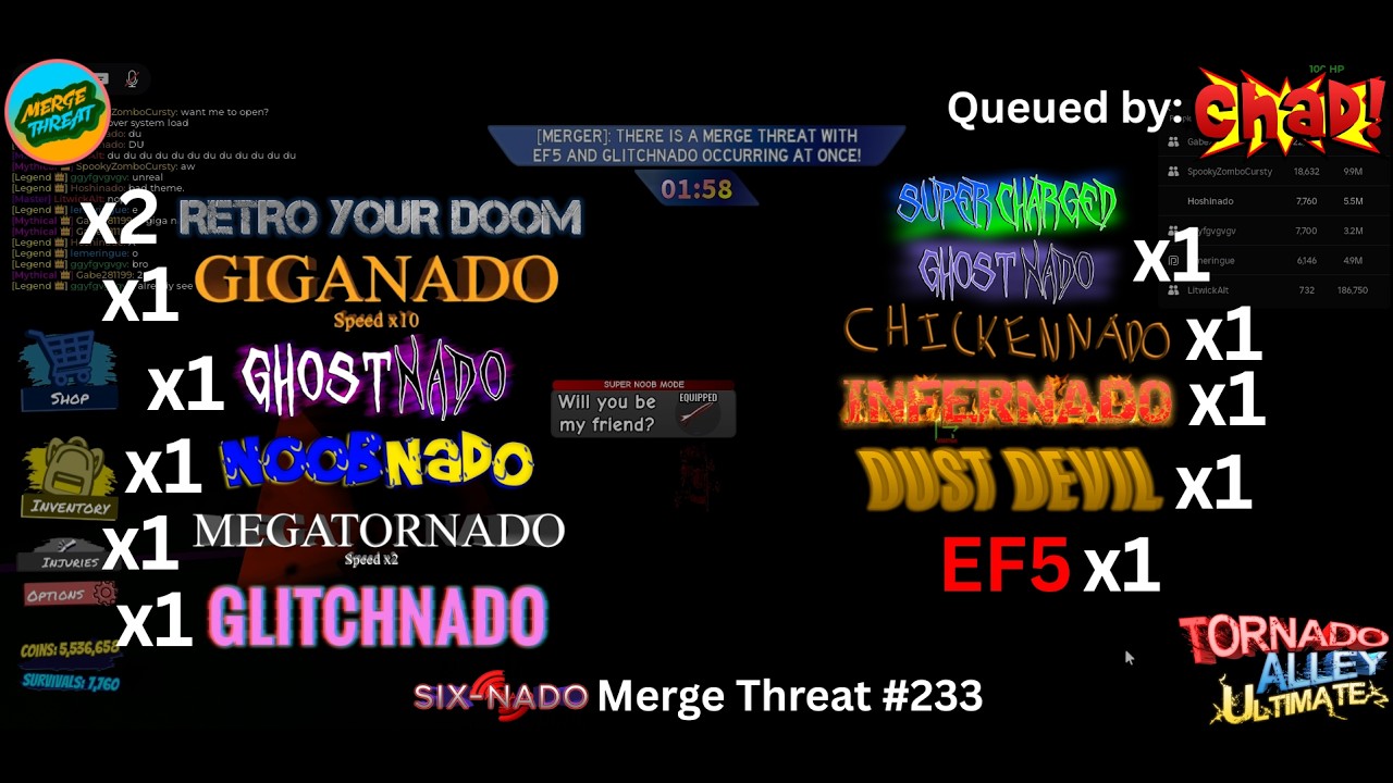 Tornado Alley Ultimate: SixNado Merge Threat #233