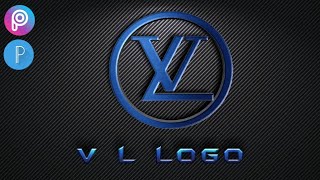 V L Logo design_How to design logo with picart & pixel lab Tutorial(HD)