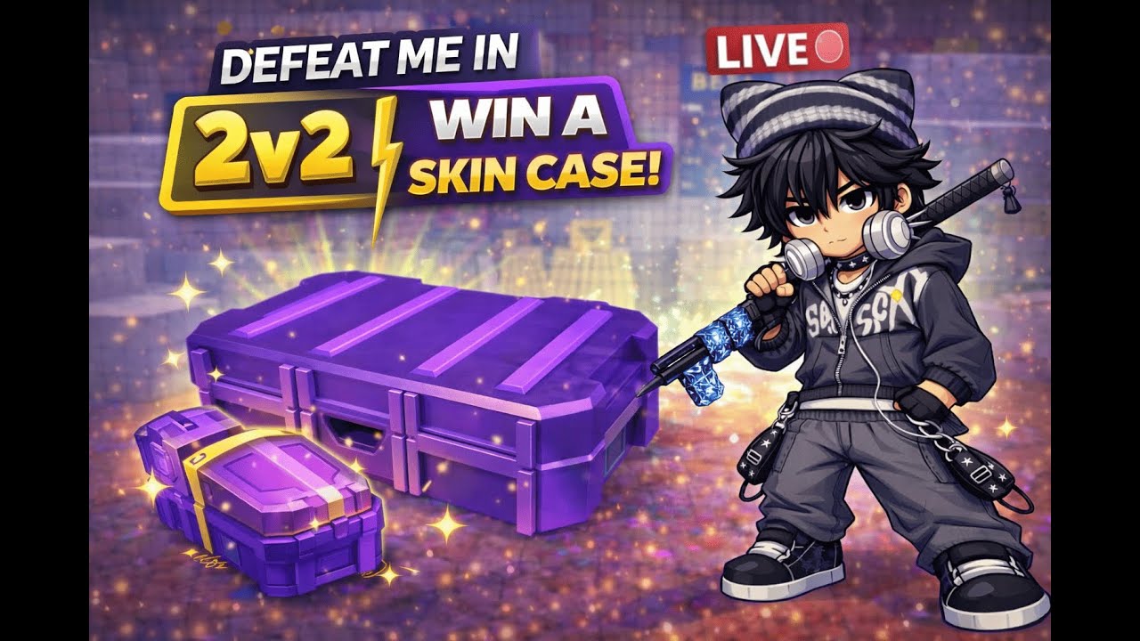 WIN 2V2 FOR SKINCASE LIVE 🔴 #rivals