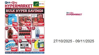 Pick N Pay Hypermarket Specials - Hypermarket Bulk Specials - 27102025 - 09112025
