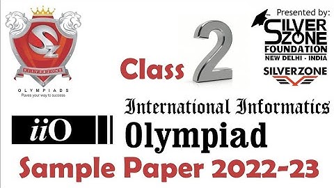 iiO International Informatics Olympiad Silverzone Sample Paper Class 2