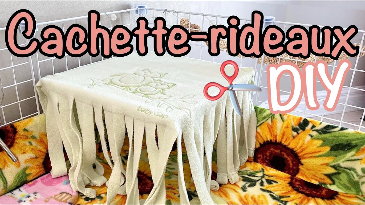 DIY Cachette-Rideaux (sans couture!) pour cochons d'Inde et petits animaux! Facile!
