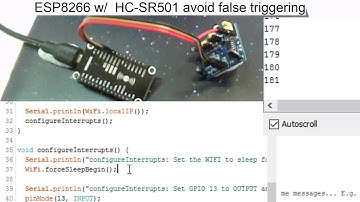 ESP8266 with hc-sr501 powered from onboard 3.3v