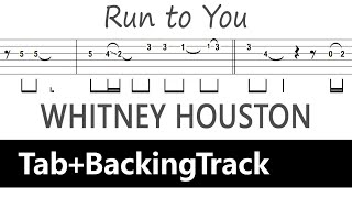 Whitney Houston - Run to You / Guitar Tab+BackingTrack